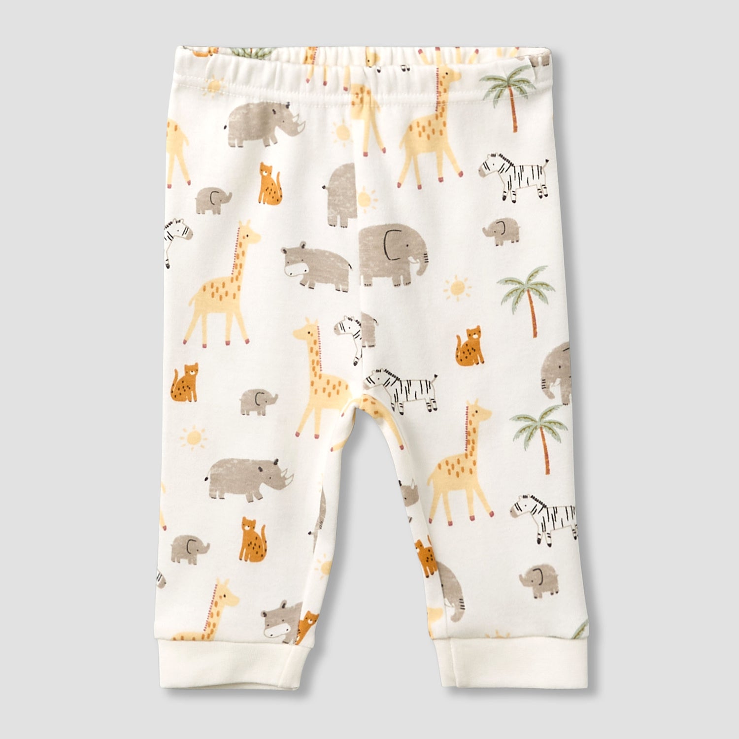 Pack of 3 Juniors Cotton Round Neck Long Sleeves Pyjama Set with Safari Print