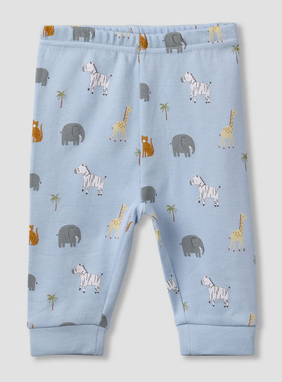 Pack of 3 Juniors Cotton Round Neck Long Sleeves Pyjama Set with Safari Print-baby-boys-clothing-nightwear-pyjamasets-image-7