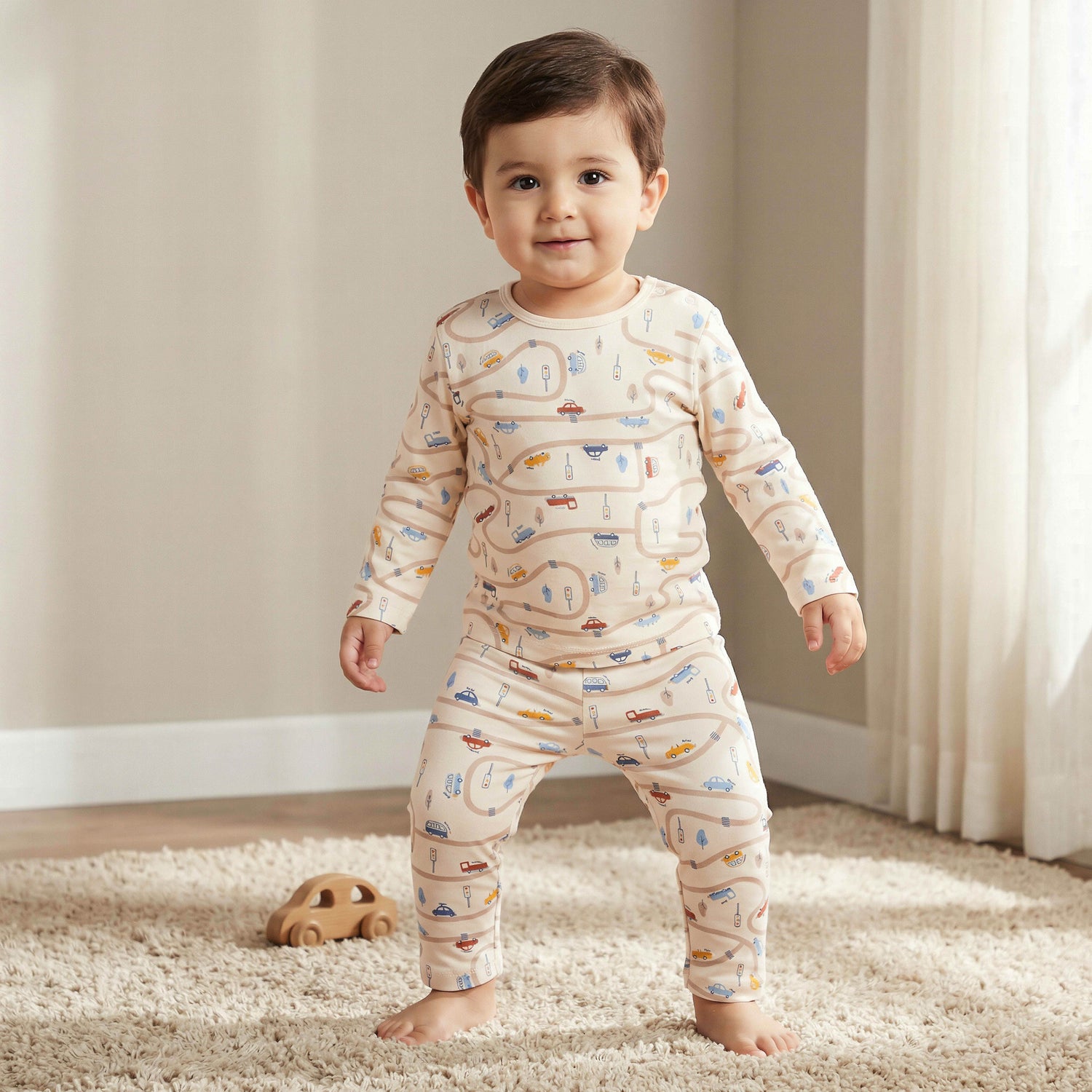 Juniors Tractor Print T-shirt and Pyjama Set