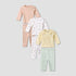 Pack of 3 Juniors Cotton Round Neck Long Sleeves Pyjama Set with Floral Print - Multicolour / 12-18 mths