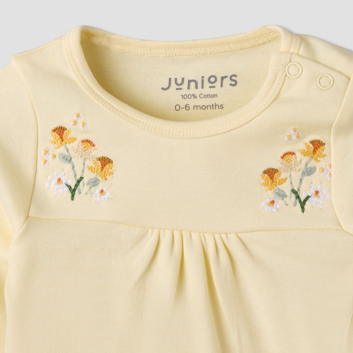 Pack of 3 Juniors Cotton Round Neck Long Sleeves Pyjama Set with Floral Print