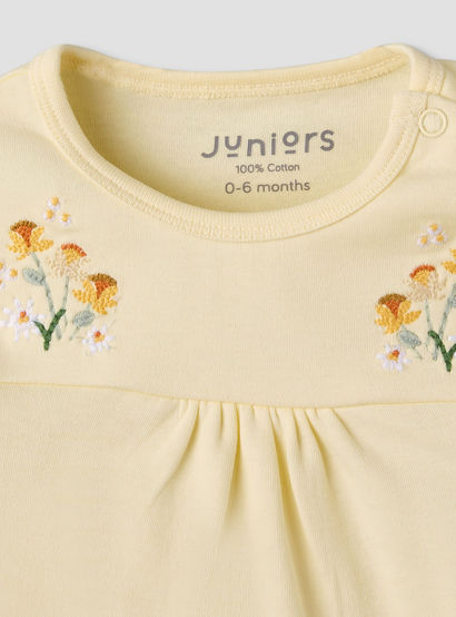 Pack of 3 Juniors Cotton Round Neck Long Sleeves Pyjama Set with Floral Print-baby-girls-clothing-nightwear-pyjamasets-image-10