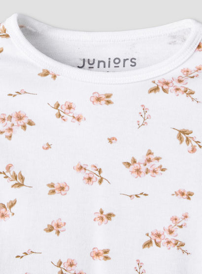 Pack of 3 Juniors Cotton Round Neck Long Sleeves Pyjama Set with Floral Print-baby-girls-clothing-nightwear-pyjamasets-image-12
