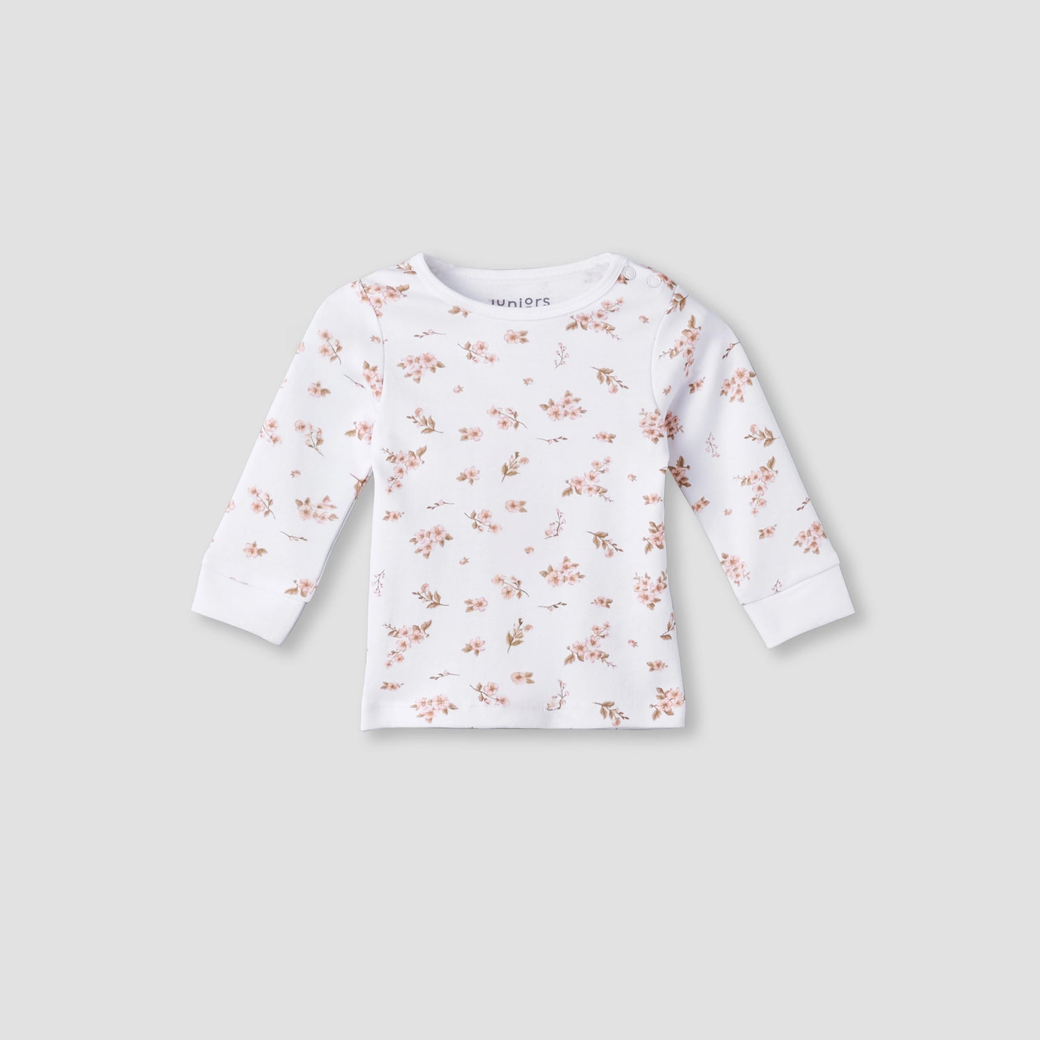 Pack of 3 Juniors Cotton Round Neck Long Sleeves Pyjama Set with Floral Print
