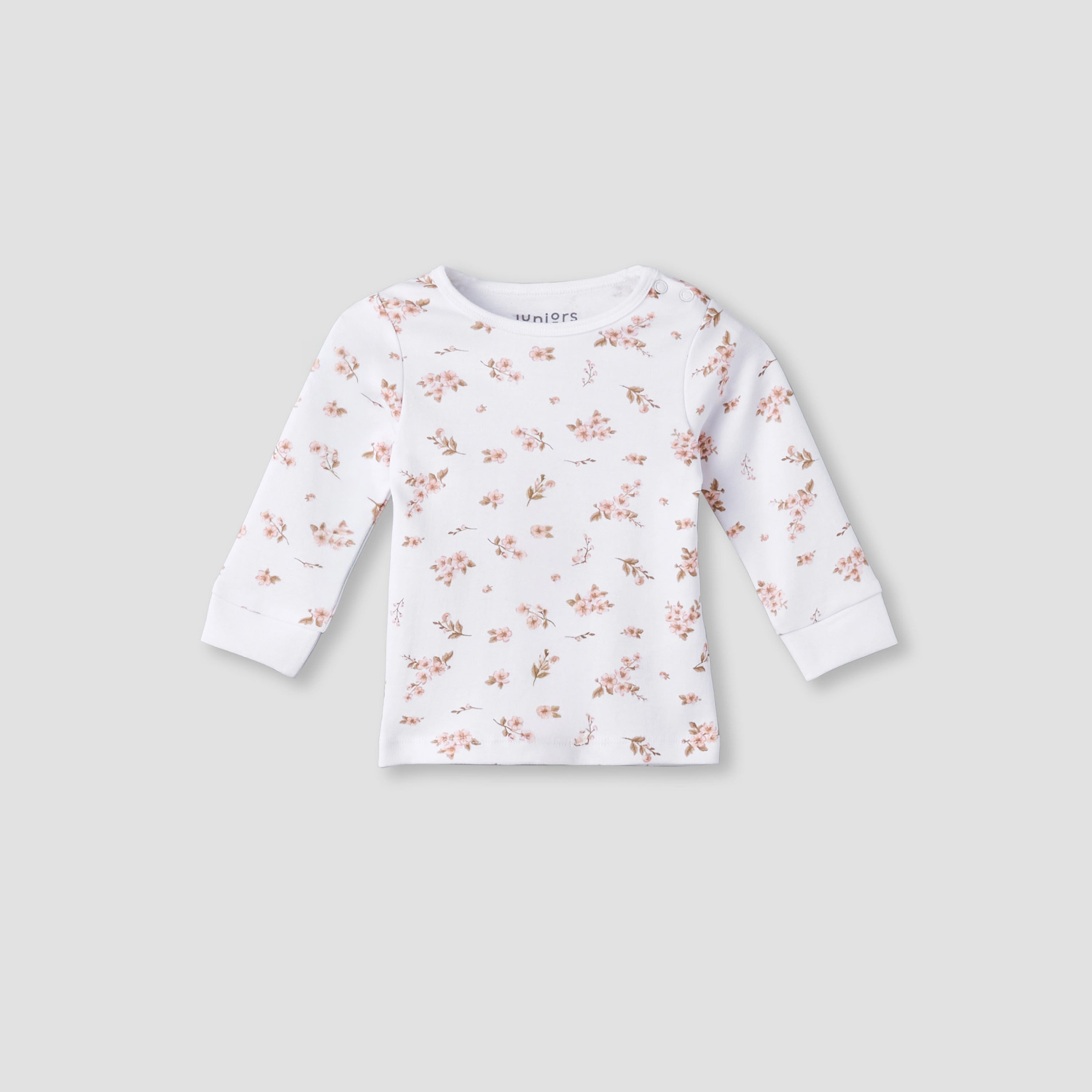 Pack of 3 Juniors Cotton Round Neck Long Sleeves Pyjama Set with Floral Print