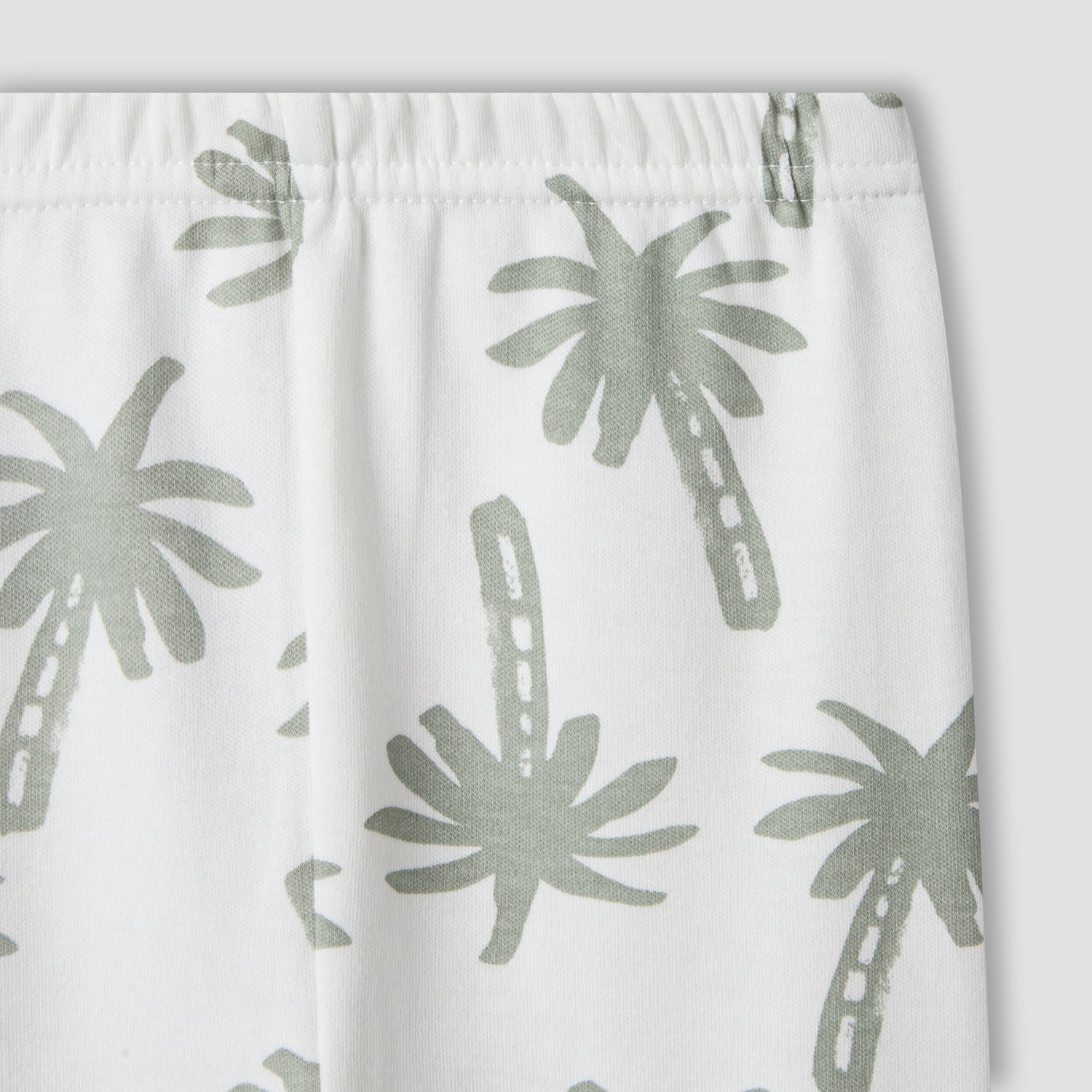 Juniors Cotton Round Neck Long Sleeves Pyjama Set with Palm Tree Print