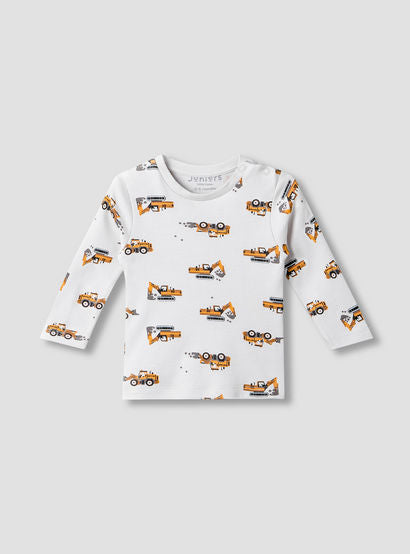 Juniors Cotton Crew Neck Short Sleeves Pyjama Set with Construction Print-baby-boys-clothing-nightwear-pyjamasets-image-3