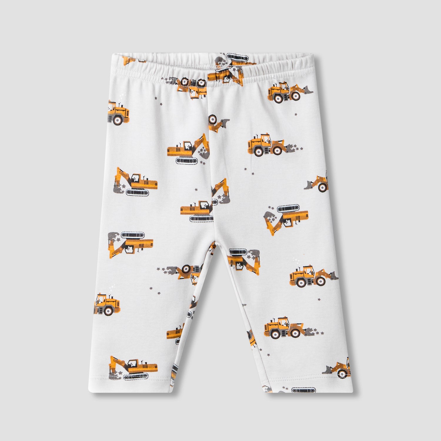 Juniors Cotton Crew Neck Short Sleeves Pyjama Set with Construction Print