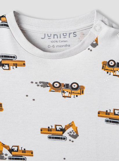Juniors Cotton Crew Neck Short Sleeves Pyjama Set with Construction Print-baby-boys-clothing-nightwear-pyjamasets-image-5