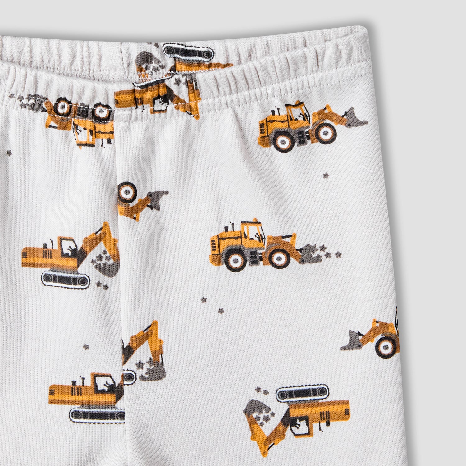 Juniors Cotton Crew Neck Short Sleeves Pyjama Set with Construction Print