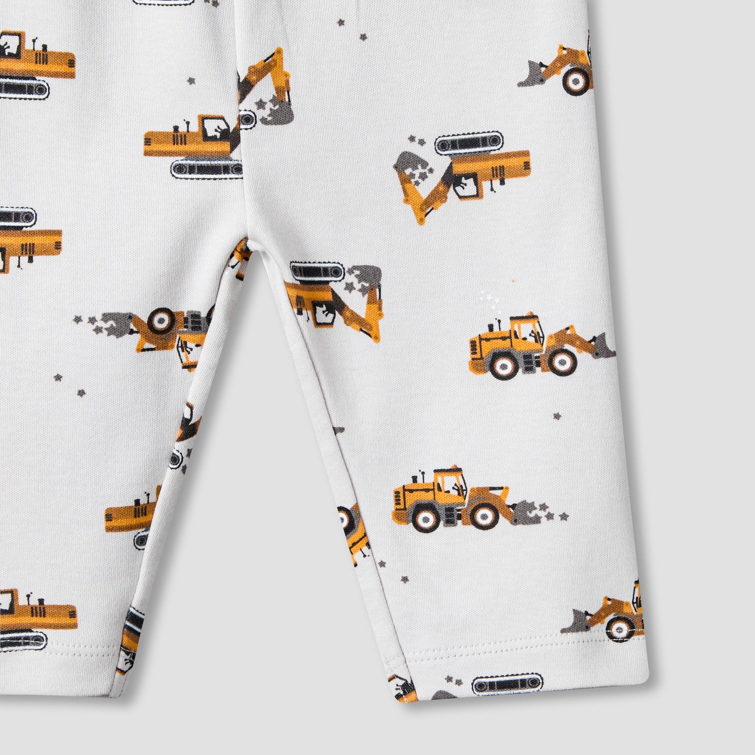 Juniors Cotton Crew Neck Short Sleeves Pyjama Set with Construction Print