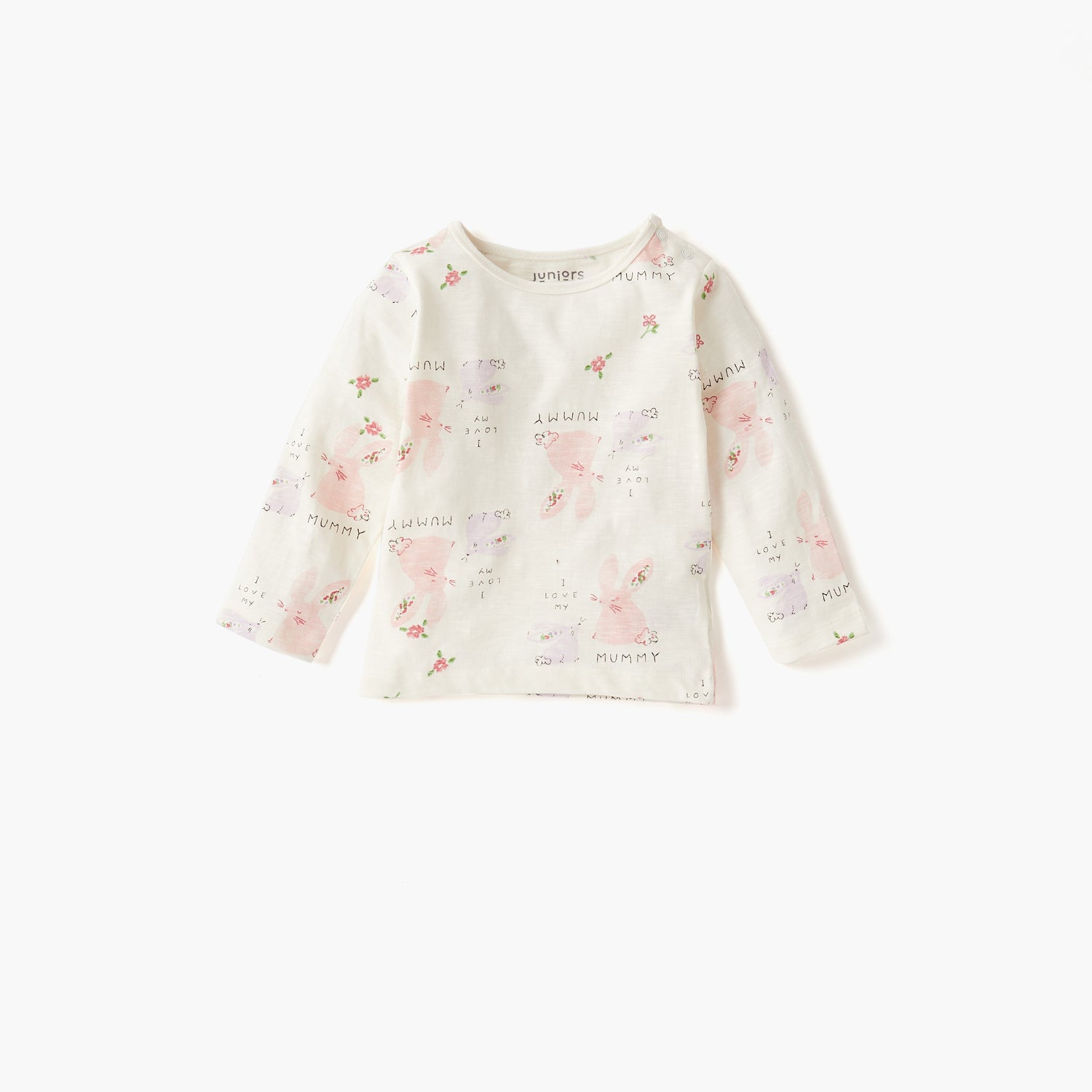 Juniors Pyjama Set with Bear Print - Cotton - Long Sleeves - Round Neck