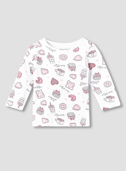 Juniors Cotton Round Neck Long Sleeves Pyjama Set with Food Print-baby-girls-clothing-nightwear-pyjamasets-image-3