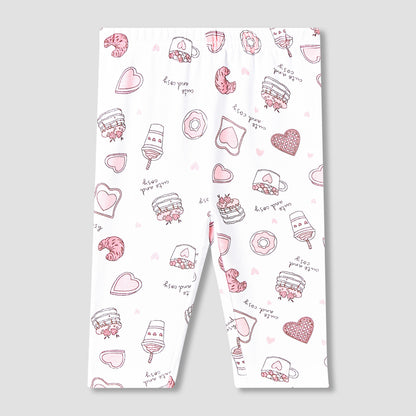 Juniors Cotton Round Neck Long Sleeves Pyjama Set with Food Print