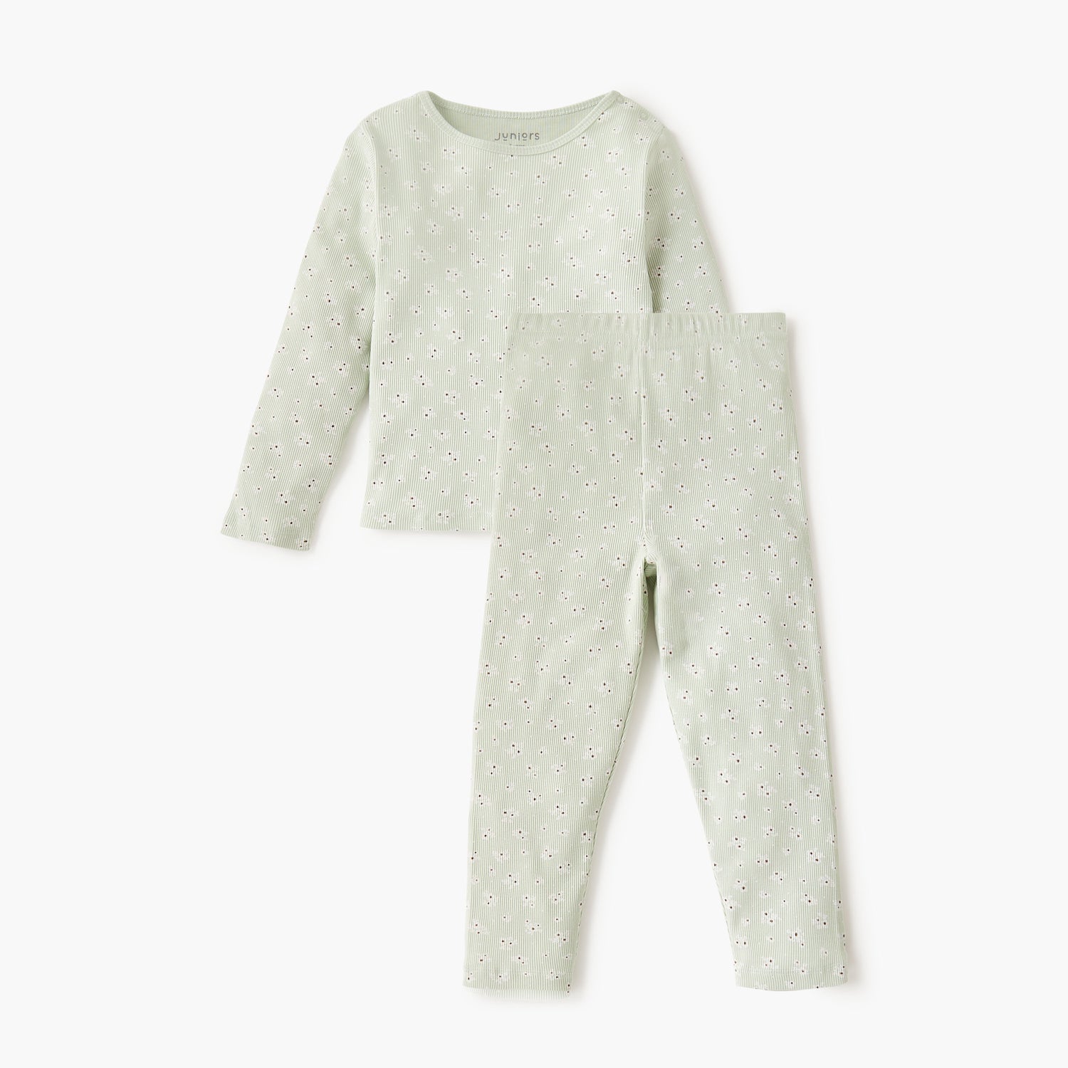 Juniors Pyjama Set with Floral Print - Cotton - Long Sleeves