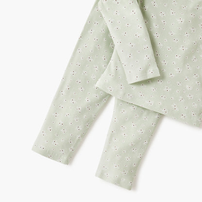 Juniors Pyjama Set with Floral Print - Cotton - Long Sleeves