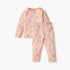 Juniors Pyjama Set with Bear Print - Cotton - Long Sleeves - Round Neck - Peach / 12-18 mths