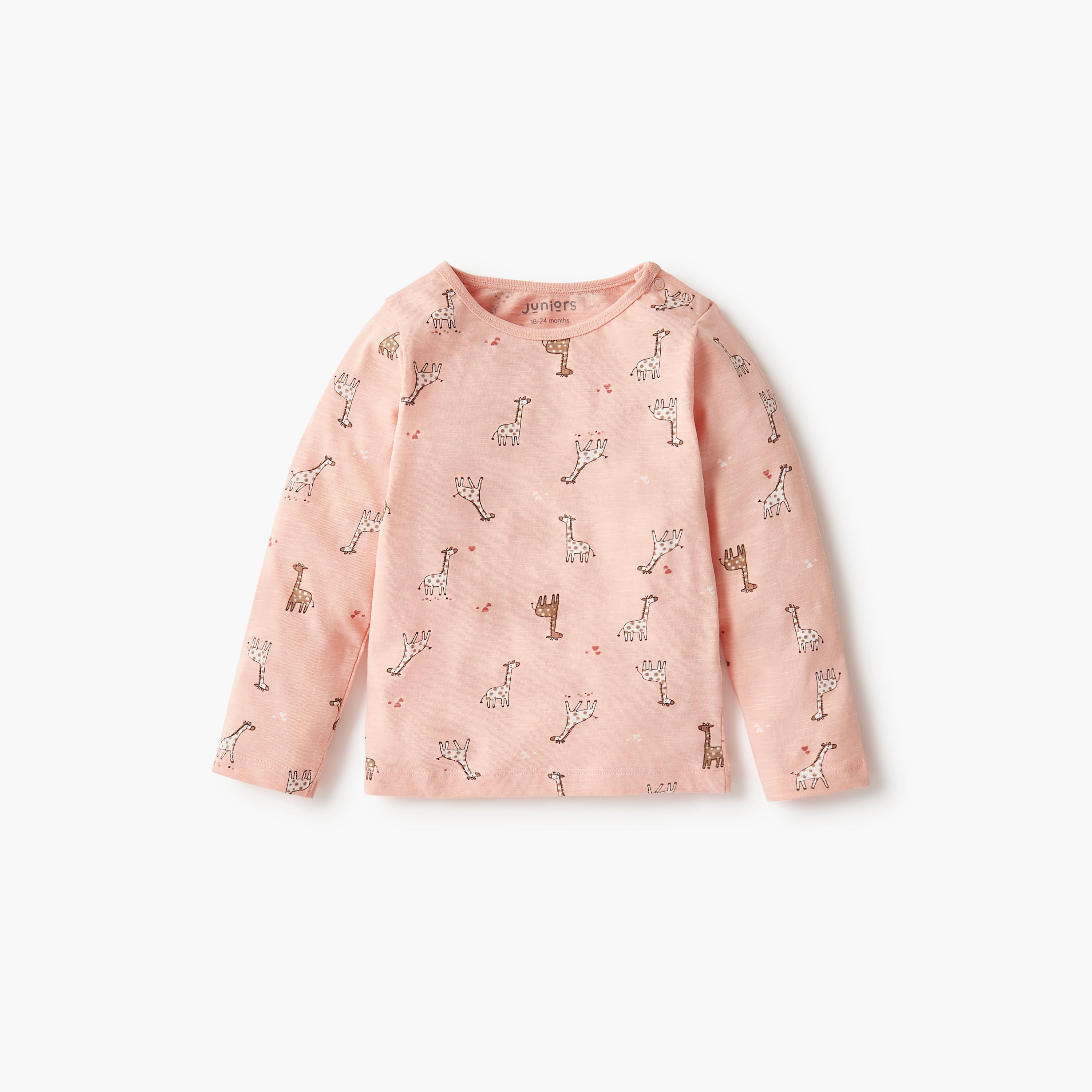 Juniors Pyjama Set with Bear Print - Cotton - Long Sleeves - Round Neck
