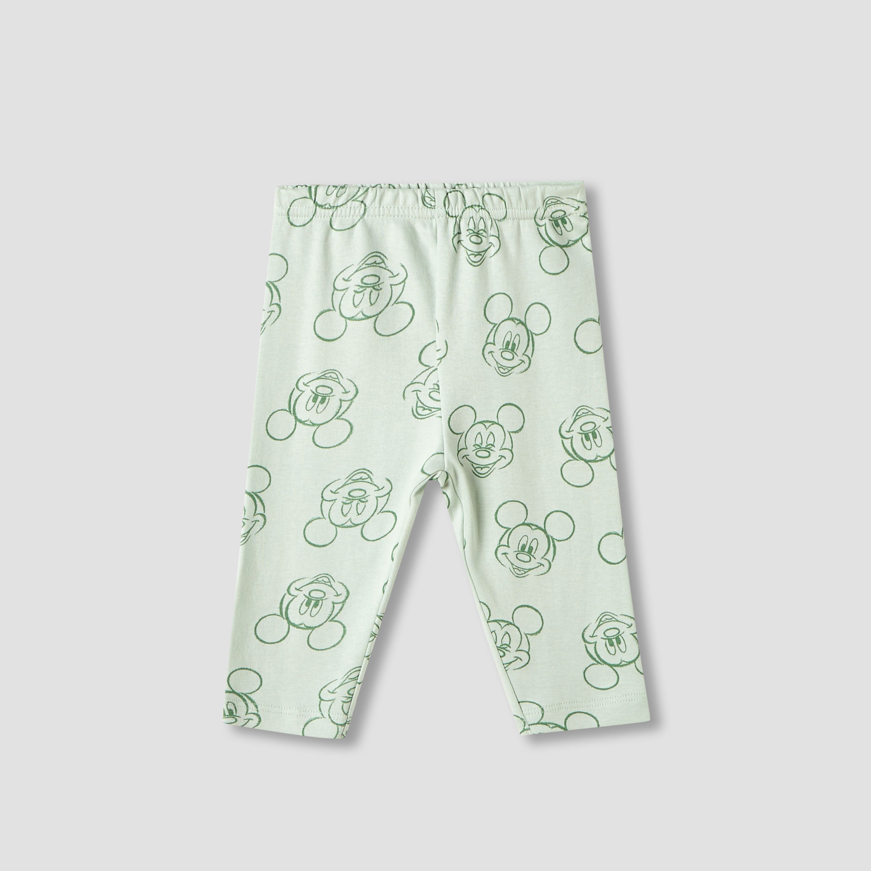 Disney Mickey Mouse Print Shirt and Pyjama Set