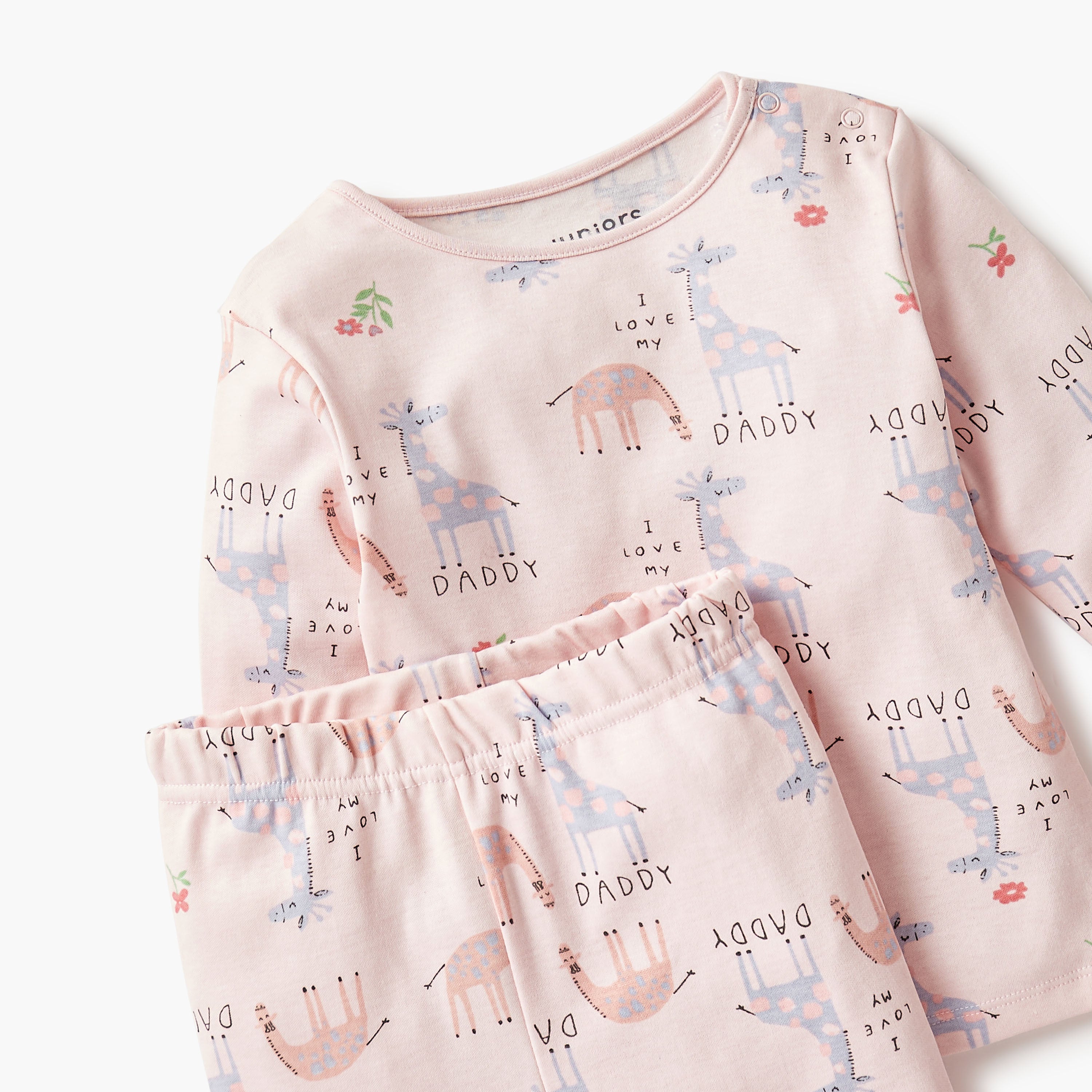 Juniors Bunny Print T-shirt and Pyjama Set
