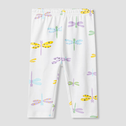 Juniors Cotton Round Neck Long Sleeve Pyjama Set with Dragonfly Print