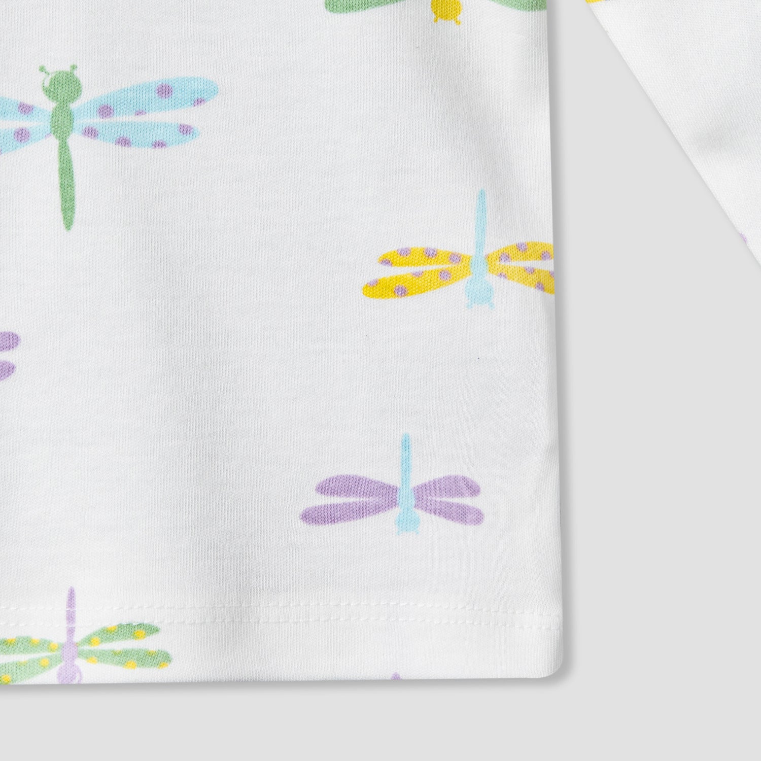 Juniors Cotton Round Neck Long Sleeve Pyjama Set with Dragonfly Print