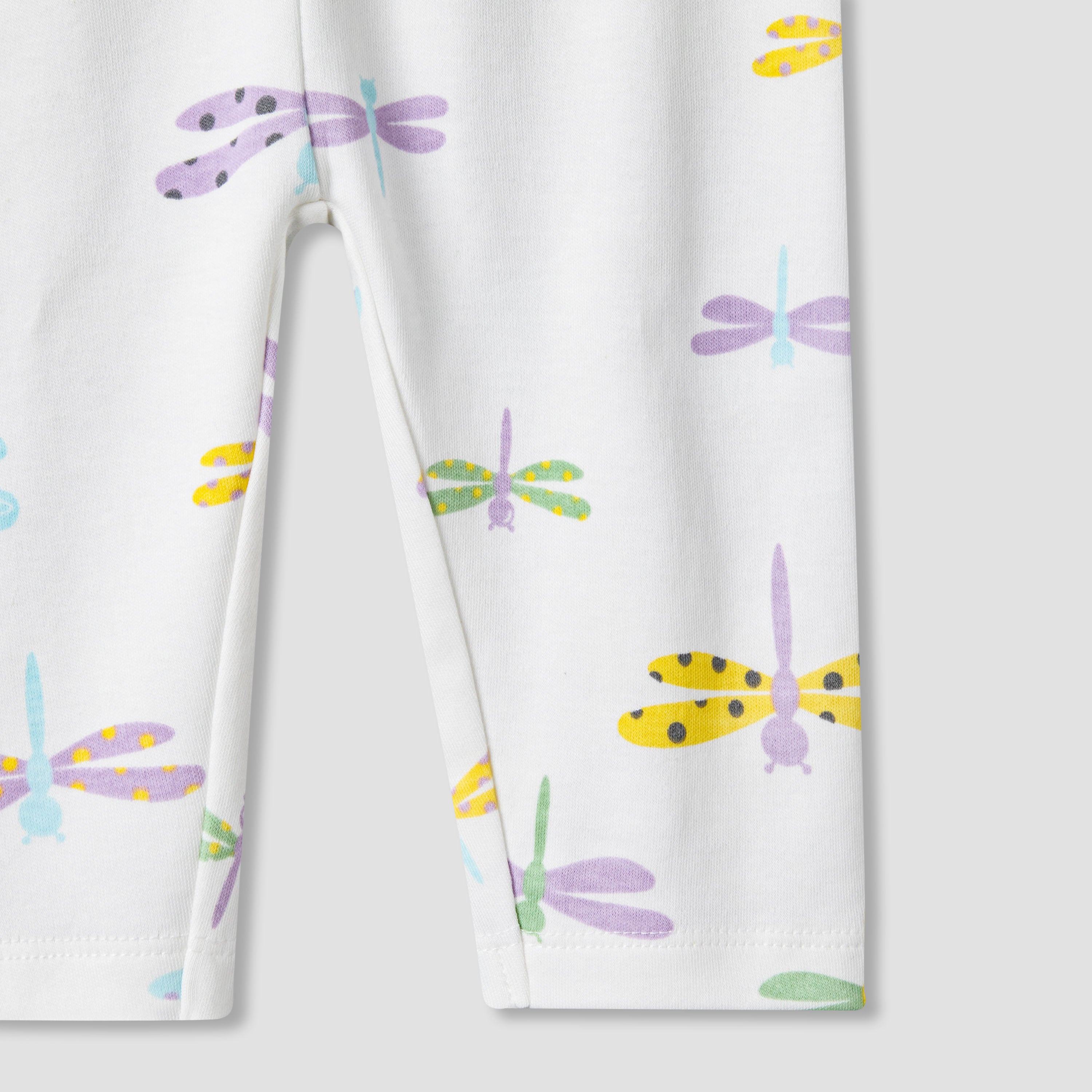 Juniors Cotton Round Neck Long Sleeve Pyjama Set with Dragonfly Print