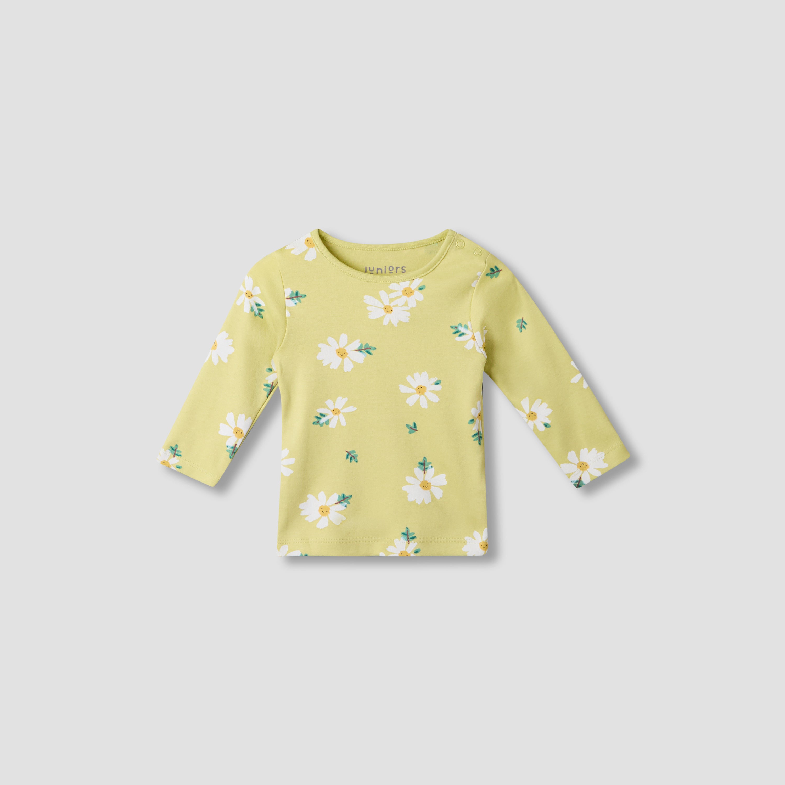 Juniors Cotton Round Neck Long Sleeve Pyjama Set with Floral Print