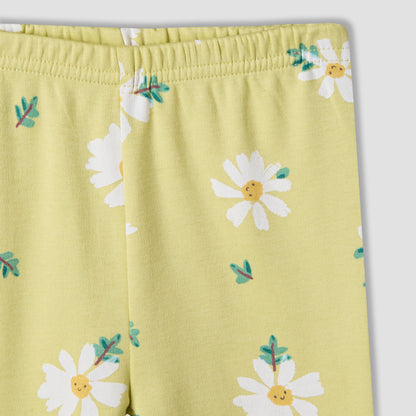 Juniors Cotton Round Neck Long Sleeve Pyjama Set with Floral Print