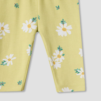 Juniors Cotton Round Neck Long Sleeve Pyjama Set with Floral Print