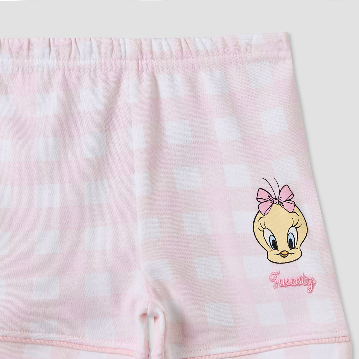 Disney Collared Short Sleeves Shirt and Shorts Set with Tweety Print