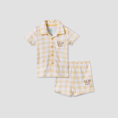 Disney Collared Short Sleeves Shirt and Shorts Set with Simba Print