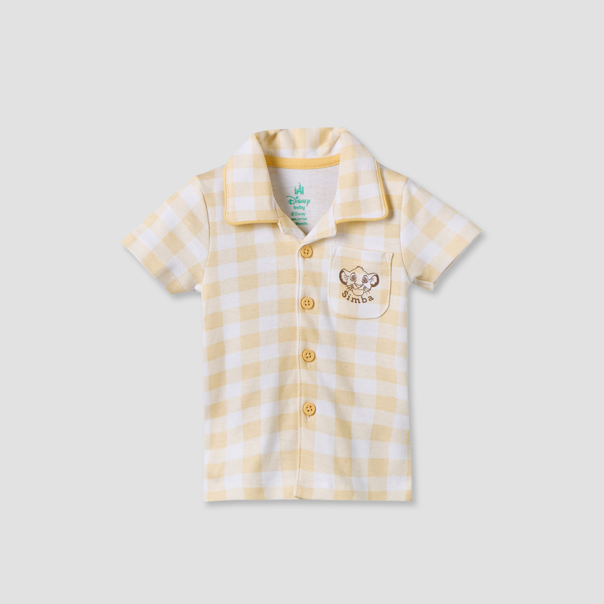 Disney Collared Short Sleeves Shirt and Shorts Set with Simba Print