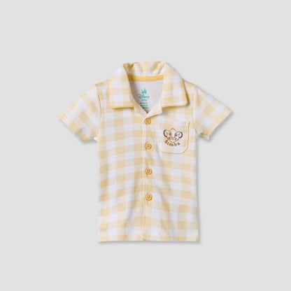Disney Collared Short Sleeves Shirt and Shorts Set with Simba Print
