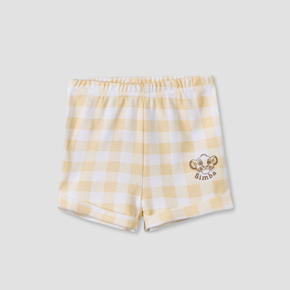Disney Collared Short Sleeves Shirt and Shorts Set with Simba Print