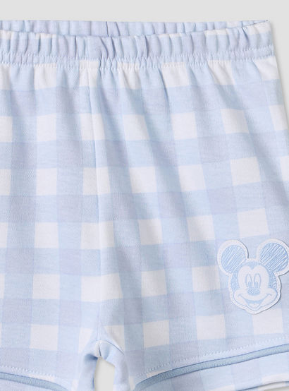 Disney Collared Short Sleeves Shirt and Shorts Set with Mickey Mouse Applique-baby-boys-clothing-setsandcoords-image-8