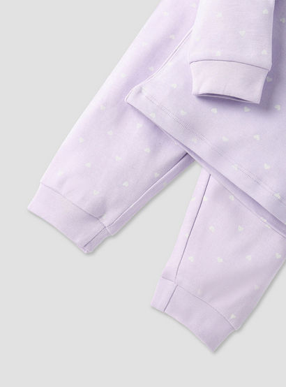 Juniors All-Over Heart Print Long Sleeves T-shirt and Elasticated Pyjama Set-baby-girls-clothing-nightwear-pyjamasets-image-5