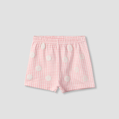 Juniors Crew Neck Short Sleeves T-shirt and Shorts Set with Bunny Applique