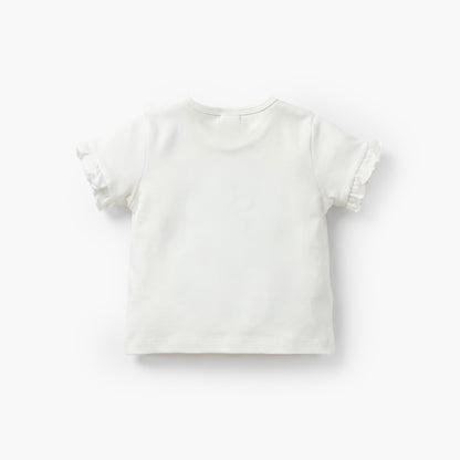 Juniors Crew Neck Short Sleeves T-shirt and Shorts Set with Food Print