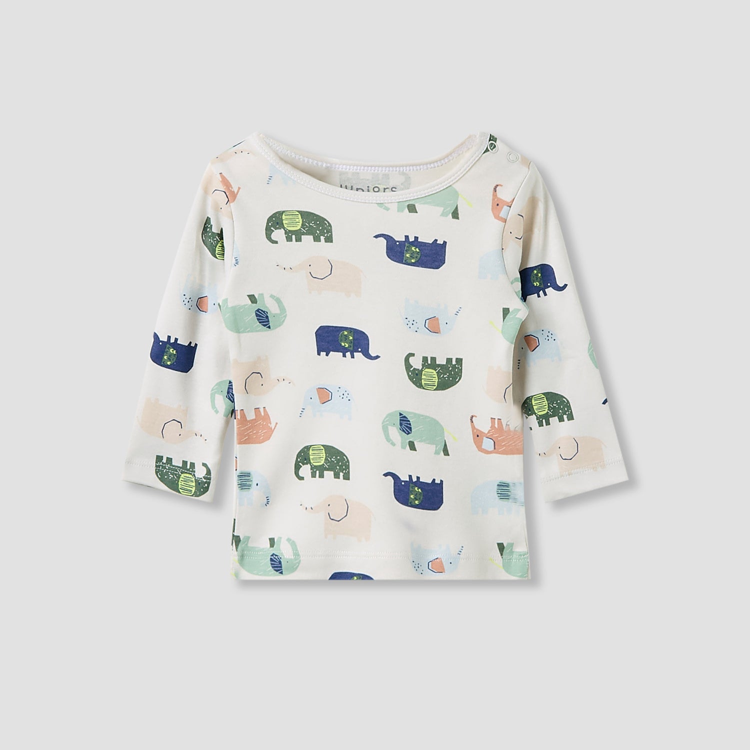 Juniors Pyjama Set with Elephant Print - Cotton - Long Sleeves
