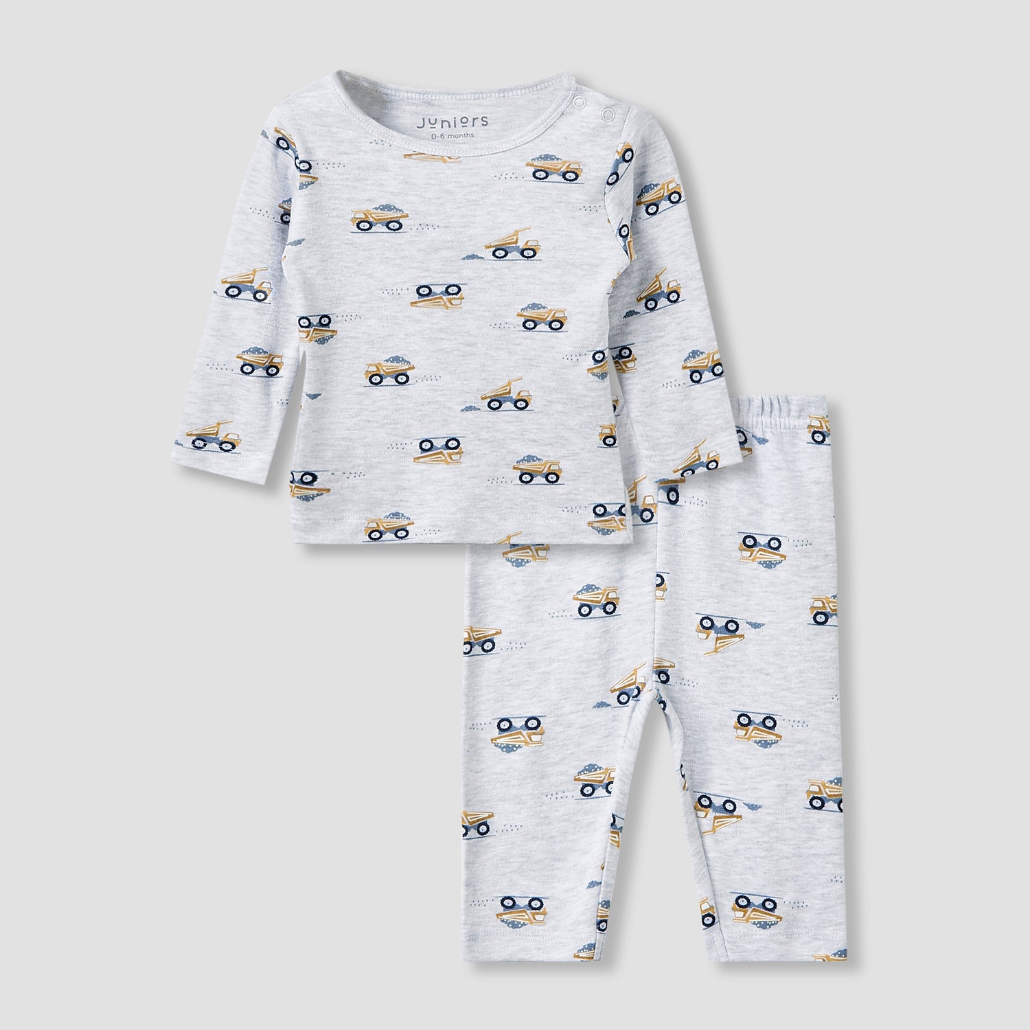 Juniors Pyjama Set with Truck Print - Cotton - Long Sleeves