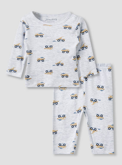 Juniors Pyjama Set with Truck Print - Cotton - Long Sleeves-promo_babyshop_Buy3for79_UAE130126-image-2