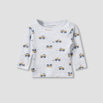 Juniors Pyjama Set with Truck Print - Cotton - Long Sleeves