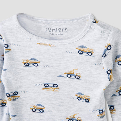 Juniors Pyjama Set with Truck Print - Cotton - Long Sleeves