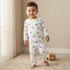 Juniors Pyjama Set with Truck Print - Cotton - Long Sleeves - Grey / 18-24 mths