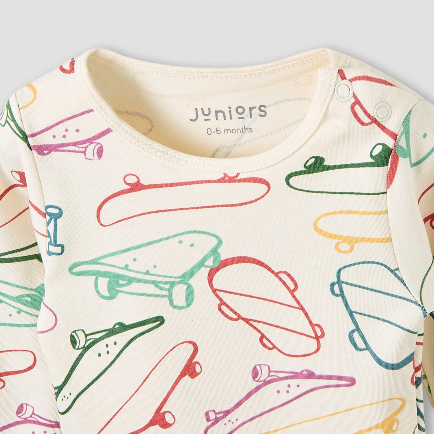 Juniors Pyjama Set with Skateboard Print - Cotton - Long Sleeves