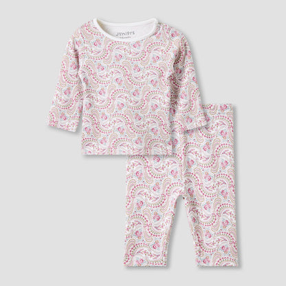 Juniors Pyjama Set with Floral Print - Cotton - Long Sleeves