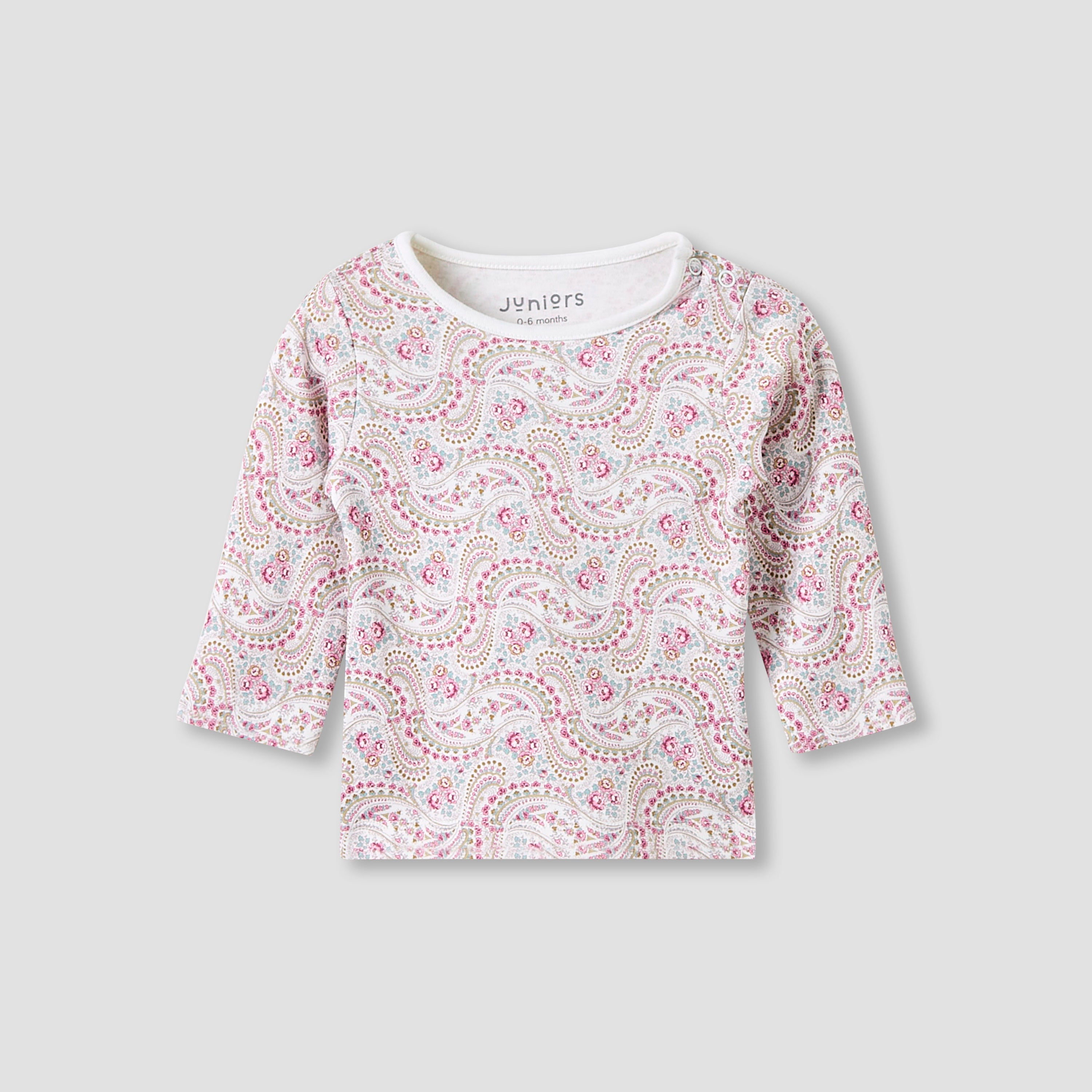 Juniors Pyjama Set with Floral Print - Cotton - Long Sleeves
