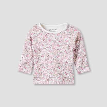Juniors Pyjama Set with Floral Print - Cotton - Long Sleeves