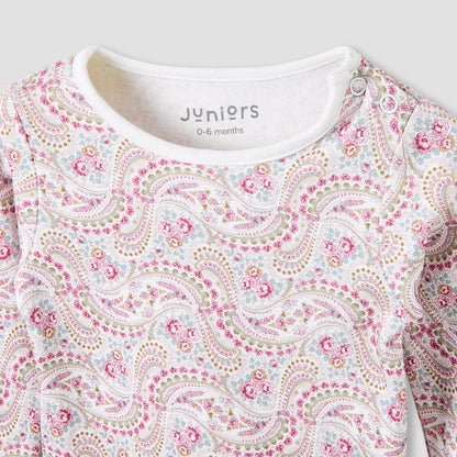 Juniors Pyjama Set with Floral Print - Cotton - Long Sleeves